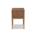 thumbnail image 4 of Baxton Studio Ramiel Mid-Century Modern Ash Walnut Finished Wood and Rattan 1-Drawer Nightstand, 4 of 5