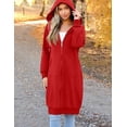 thumbnail image 4 of Zeagoo Women's Zip Up Hoodies Oversized Fleece Long Tunic Sweatshirts Casual Long Sleeve Fall and Spring Hoodie Jacket Coat, 4 of 6