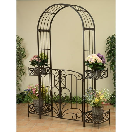metal garden arbor tall gate arch gerson planters movable inch dialog displays option button additional opens zoom