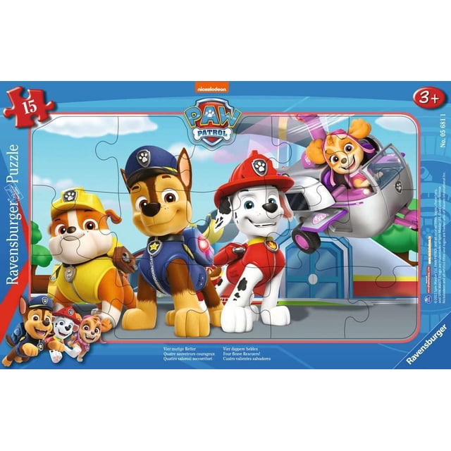 Rompecabezas Infantil Ravensburger Cuatro Valientes Rescatistas Paw Patrol