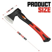 14 Portable Camping Hatchet - Heat-Treated Alloy Steel Axe with Fiberglass Handle for Wood Chopping, Ideal for Camping, Carpentry & Gardening (Model: 1PC)