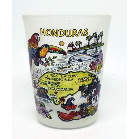 

Honduras Central America Map Frosted Shot Glass