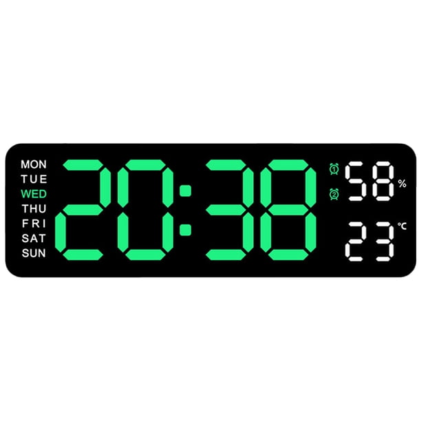 Reloj Despertador Dual Pared Electrónico Carga USB Multifuncional para Estudiantes