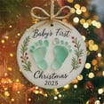 thumbnail image 5 of Uxgjfwu Baby First Christmas 2025 Decoration, Sea Glass Ornament for Christmas Tree, 8cm Keepsake for Newborn Holiday Celebration and Family Memory, 5 of 9