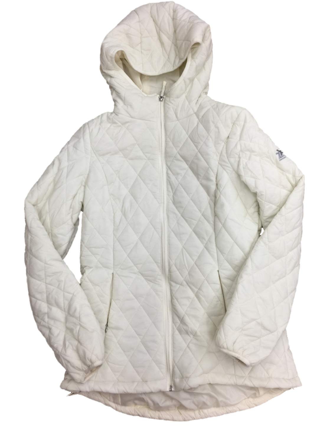 ZeroXposur - Womens White Lightweight Hooded Quilted Jacket Puffer Coat