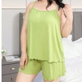 thumbnail image 6 of Women's Pajamas Plus Size Under $10 Fashion Solid Color Thin Loose And Casual Home Tank Tops Short Pants Pajamas Sets, 6 of 9