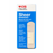 Sheer Bandages 80 Pack Assorted Sizes - For Use On Minor Cuts And Scrapes, Sterile Non Stick Pads