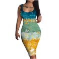 thumbnail image 1 of Vestidos Para Mujer Vestidos Casuales de Moda Estampado Erógeno Hombro Frío Flaco Tanque Sin Mangas Vestido Ajustado Odeerbi  ODB156480, 1 of 5