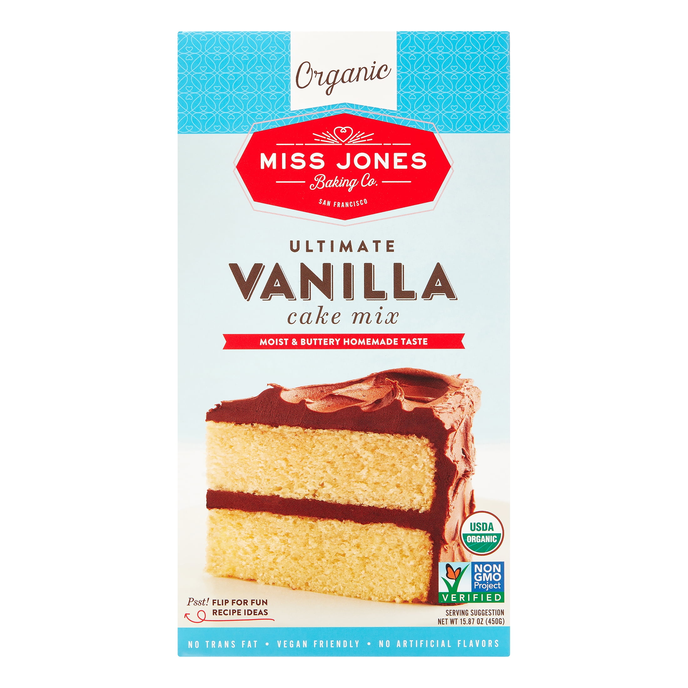 Miss Jones Organic Cake Mix, Vanilla, 15.87 Oz Walmart