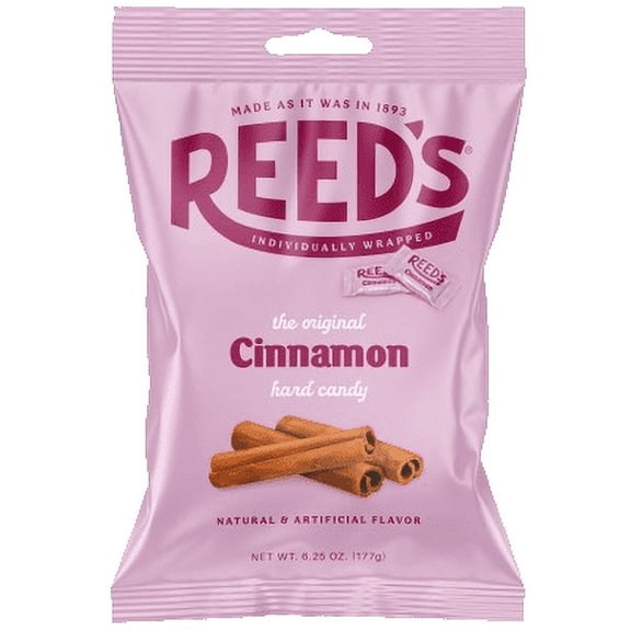 Reed?s Individually Wrapped Cinnamon Candy | Traditional Cinnamon Hard Candy  6.25oz Bag (Single)