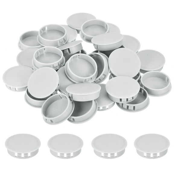 Uxcell 64PCS 45mm Light Gray Plastic Hole Plugs, Flush Type Panel Hole Caps