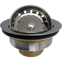 Lasco Fittings Kitchen Sink Basket Strainer Assembly Heavy Duty - Chrome - 3-1/2 Inch Opening