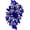 blue, variant on large leaf brooch and pin scarf decoration, rhinestone crystal brooch.