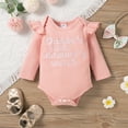 thumbnail image 3 of U·nikaka Infant Baby Girls Clothes Set Letter Print Romper +Pant +Headband Outfits 3PCS (0-18 Months), 3 of 8