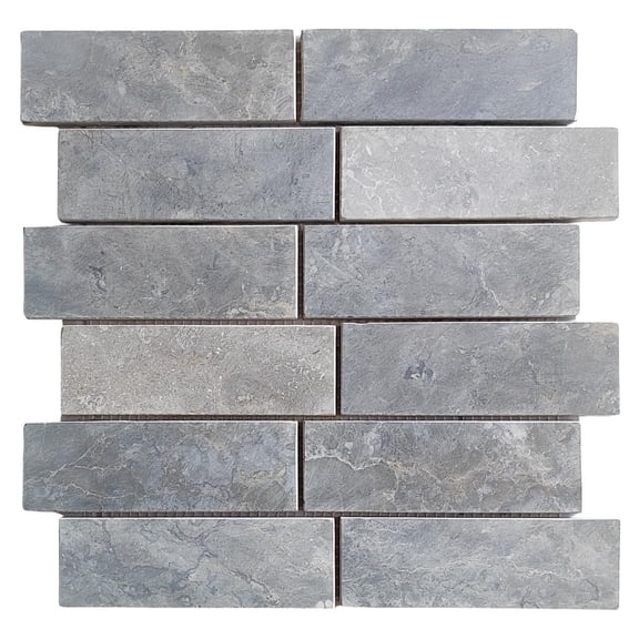 CNK Tile Light Gray Subway 2"x6" Marble Mosaic Tile