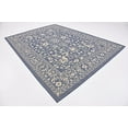 thumbnail image 2 of Unique Loom Botanical Collection Traditional Floral Border Transitional Indoor and Outdoor Flatweave Area Rug, 8' x 11' 4", Navy Blue/Beige, 2 of 5