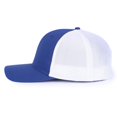 thumbnail image 3 of Blank and Custom Outdoor Cap OC771PF Low Pro Ladies Trucker, Soft Snap Closure-Royal/White, 3 of 8