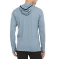 thumbnail image 2 of Men's Microweight Merino Wool 1/4 Zip Sun Hoodie - Slate Blue - 2X-Large, 2 of 9