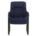 thumbnail image 6 of Flash Furniture Navy Microfiber Executive Side Reception Chair with Lumbar Support and Sled Base, 6 of 7