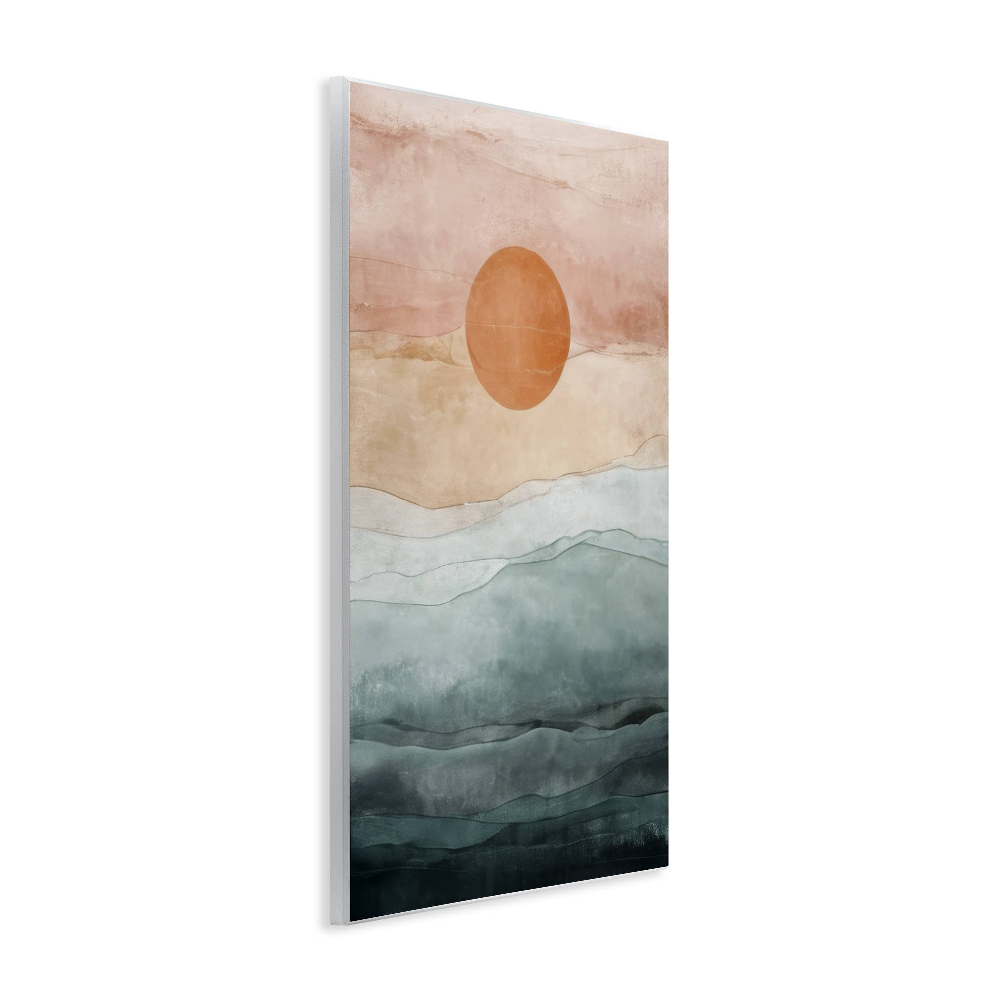 Stupell Industries Crimson Orb Landscape Landscape Painting Unframed Art Print Wall Art, 13 x 19