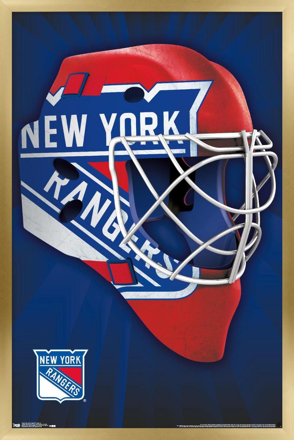 NHL New York Rangers - Mask 16 Wall Poster, 22.375" x 34"