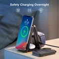 thumbnail image 6 of 3 in 1 Wireless Charging Station for Magsafe Charger Stand, KIXUNY Wireless Charger 3 in 1, Foldable Travel Charger 3 in 1 for iPhone15/14/13/12 and Apple Watch/AirPods/(Adapter Included), 6 of 7