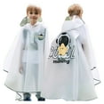 thumbnail image 1 of MIASHUI Imperméables pour Enfants Ponchos de Pluie Imperméables Réutilisables avec Capuchon pour Garçons et Filles, Transparent, 14-16 Ans, 1 of 4