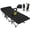 Black Cot+Black Pad, variant on DKMOCO Camping Cot Kids, Comfortable Toddler Cot Bed, Portable Sleeping Cot with Guardrail, Lightweight Foldable Bed for Outdoor Indoor Home Travel, 58''×25''×16'', Black Cot Pink Blanket