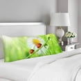 thumbnail image 2 of ABPHOTO Fresh Morning Dew Ladybird Sunflower Body Pillow Covers Case Protector 20x60 inch, 2 of 2