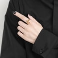 thumbnail image 2 of Bangcool Finger Ring Spiral Chic All Match Rotatable Bead Midi Band Ring Fidget Ring, 2 of 10