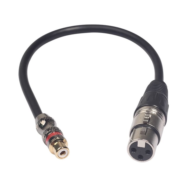 Methold Cable adaptador de enchufe hembra a XLR hembra de 0,3 m, Cable de extensión de Audio estéreo HIFI para micrófono Juegos de teclado y mouse para computadora