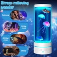 thumbnail image 4 of NUAHRHY Jellyfish Lamp, 17 Color Fantasy Aquarium Night Light, Remote Control&USB Powered Artificial Fish Tank Lamp with Moving Fish, Decoration for Living Room and Office, 4 of 9
