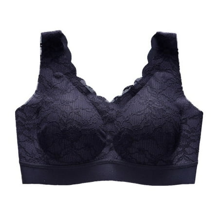 

Womens 3D Wireless Contour Bra Padded Lace Push Up Brassiere Women Daily Bras M/L/XL/2XL