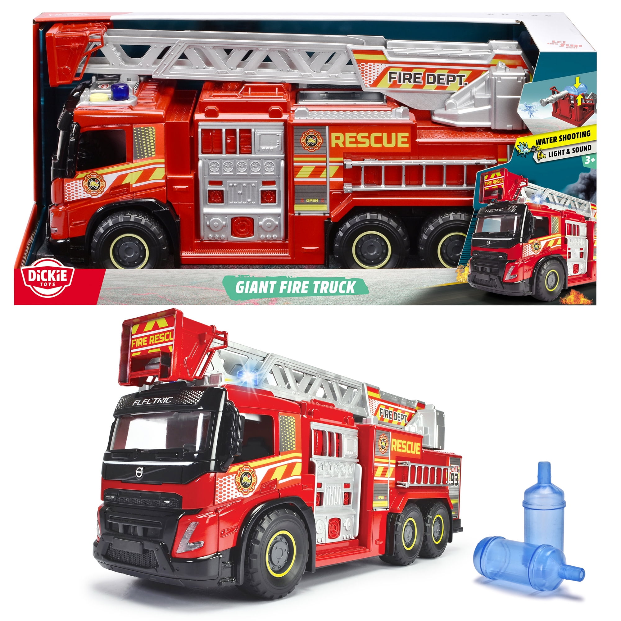 GIANT FIRETRUCK 消防車 おもちゃ Dickie Toys: Giant Fire Truck - Red - 22