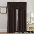thumbnail image 1 of MAWCLOS Poche pour Tringle Rideau Occultant Écoénergétique Isolé Thermiquement 2 Pcs Cantonnière de Luxe Protection UV 2 Panneaux Draperies d'Intimité Rideaux Café Profond-Cantonnières L:69"x H:18 Pouces/ 175cm*45cm-1PCS, 1 of 5