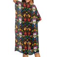 thumbnail image 4 of HELLHERO Colorful Floral Bathing Suit Cover Up Loose Polyester Breathable Long Kimono Swimsuit Cover Up, 4 of 6