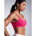 thumbnail image 4 of Sujetador deportivo CRZ YOGA Butterbreeze con cuello redondo para mujer, color rosa XL, 4 of 4