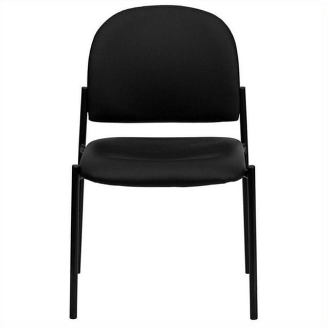 Scranton & Co Chaise Latérale Empilable en Similicuir Noire