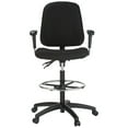 thumbnail image 4 of Harwick Contoured Dual Function Drafting Stool - Black Fabric-Color:Black, 4 of 4