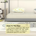 thumbnail image 5 of Bellemave Wood Twin Size House Bed Frame, Montessori Floor Bed, No Box Spring Needed (Gray), 5 of 11