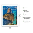 thumbnail image 2 of Brazil - Rio de Janeiro - Sugarloaf Mountain - Vintage Airline Travel Poster - Japanese Unryu Rice Paper Art Print 24 x 32 in, 2 of 4