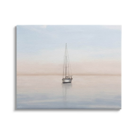 Stupell Industries Tranquil Boat Sunset Reflection Graphic Art Gallery Wrapped Canvas Print Wall Art, Design by Elizabeth Medley