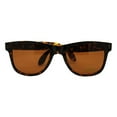 thumbnail image 2 of Folding Foldable Sunglasses Classic Square Frame Unisex Fashion Tortoise, 2 of 5