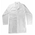 thumbnail image 3 of Bata Blanca de Laboratorio Larga para Adulto 100% Algodón, Uniforme Médico con 3 Bolsas, Cuello Solapa y Aberturas Laterales, Cómoda y Resistente, Ideal para Hospital, Escuela o Industria Talla 40, 3 of 9