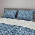 thumbnail image 2 of Heart Comforter & Sham Bedding Set, Repetitive Abstract Simplicity Pattern with Vintage Bar Shapes Lattice Design, 3 pcs Duvet Set Microfiber Filling Quilt, 5 Sizes, Pale Blue White, by Ambesonne, 2 of 4