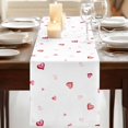 thumbnail image 3 of Table Runners 72 Inches Long Dress Scarves, Valentine's Day Farmhouse Kitchen Table Runner, Coffee Tablerunners, Red Love Heart Romantic Watercolor 14x72 Inch, 3 of 9