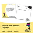 thumbnail image 2 of ? Word Teasers Fun Puns - Tarjetas de broma divertidas y divertidas para niños y adultos - Un juego de cartas lleno de chistes cursis - Juego de palabras con acertijos - 150 tarjetas de broma para adu, 2 of 5