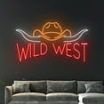 thumbnail image 4 of Handmadetneonsign Wild West Neon Sign, Cowboy Hat Longhorn Led Light, Western Neon Light, 4 of 5