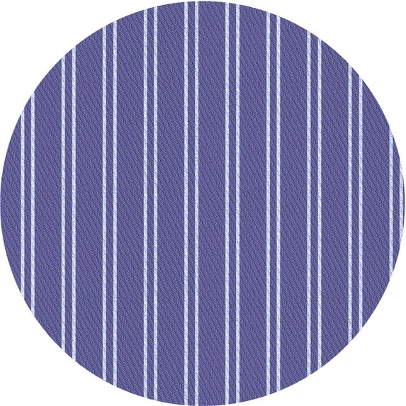 Ahgly Company Machine Washable Indoor Round Transitional Deep Periwinkle Purple Area Rugs, 3' Round
