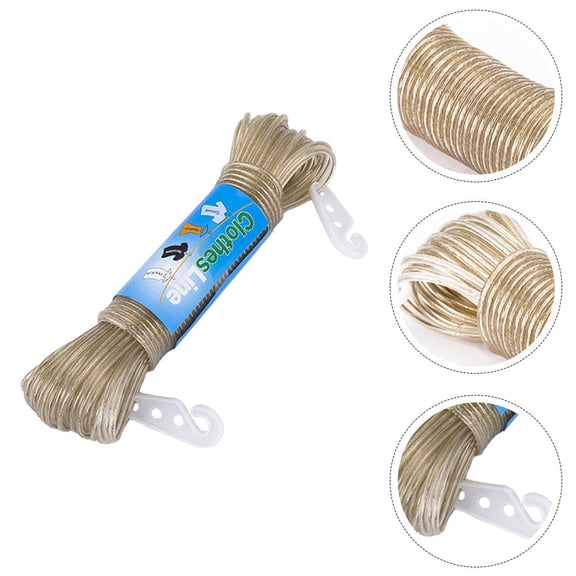 Masteelf  2 PCS Clothes Drying Hanging Rope Windproof Clothesline Wire Travel